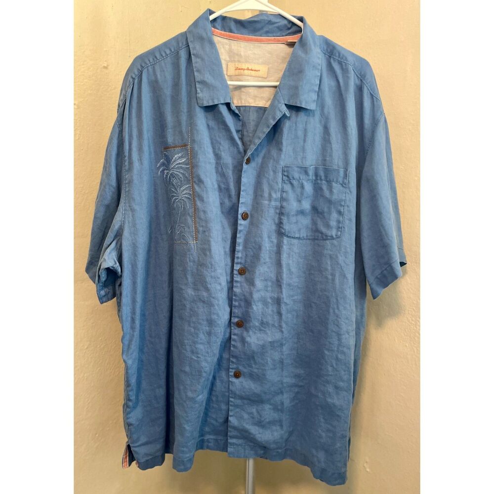 Tommy Bahama Embroidered Linen Button-down Shirt XXL